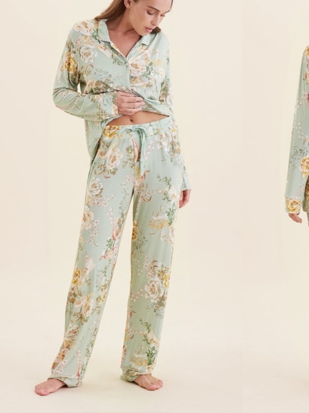 New! Papinelle Kate Modal Soft Full-Length PJ Set Size XS 57332